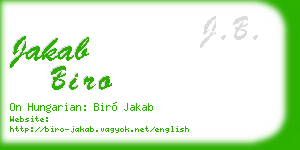 jakab biro business card